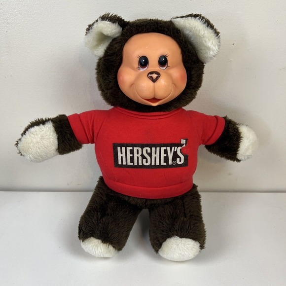 VINTAGE RUBBER FACE PLUSH TEDDY BEAR‎ Blue IDEAL HERSHEYS 1982 P19 - Picture 1 of 9